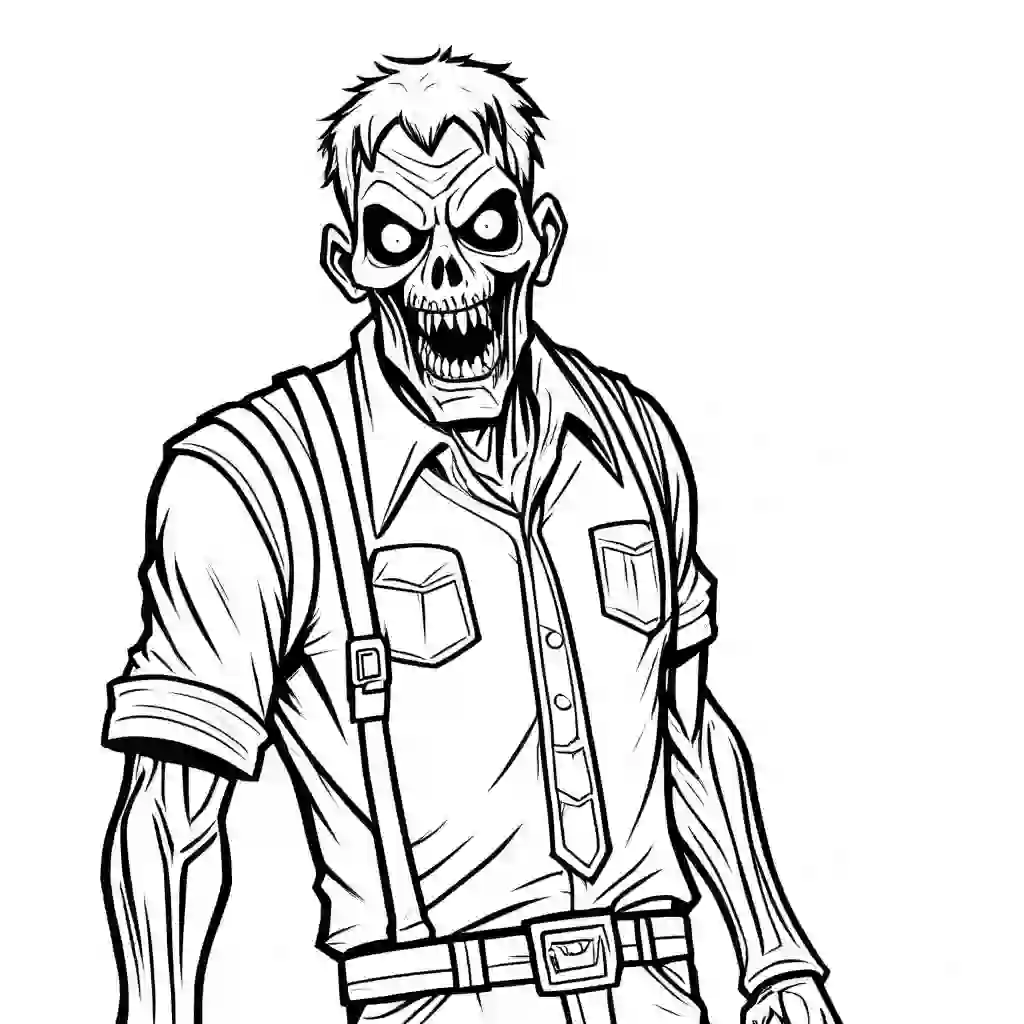 Zombies coloring pages